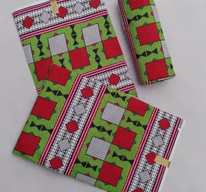 Toptan afrika balmumu baskı kumaş kangas ile özel Logo baskı çin'de yapılan