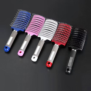 Peine de peluquería OEM con LOGO, para raíces curvadas, voluminosas y de gran definición, peine de masaje con dientes rectos, herramienta de peinado. - Product Image 1