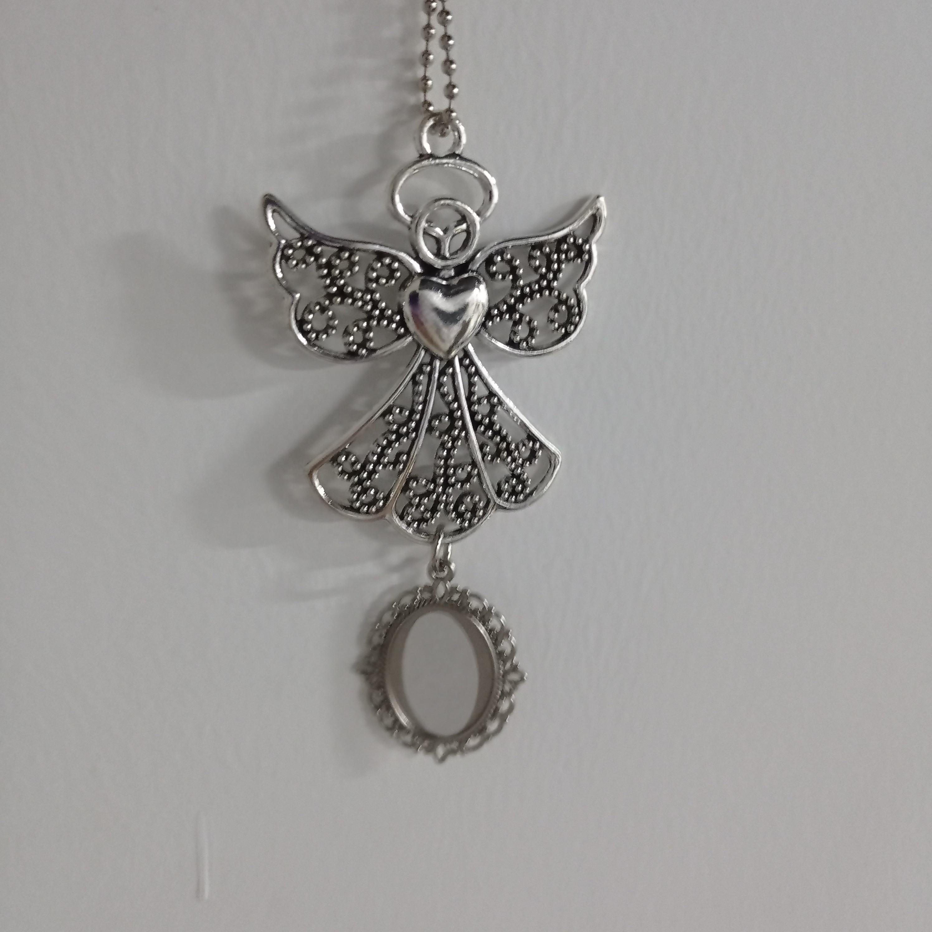 Sublimation Silver Guardian Angel for Car Rear View Mirror