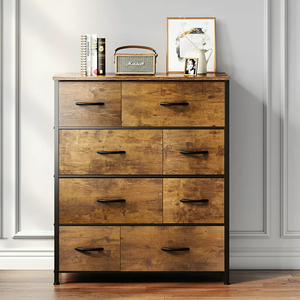 Luxus Holz-MDF modern weiß schwarz rustikal braun Tallboy Massivholz-Aufbewahrungsbox mit breiten Schubladen Kommode Holz Luxus - Product Image 2