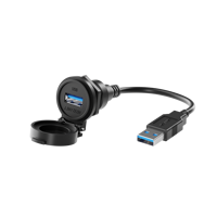 IP65 Wasserdichtes USB 3.0 Einbau-Verlängerungskabel 1M/1,5M mit Rundem Chassis-Anschluss für Industriegeräte