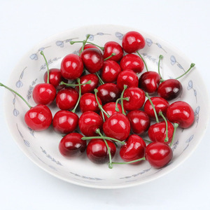 Duolang F-019 200 Piezas/Bolsa, <span class=keywords><strong>Frutas</strong></span> Artificiales de Espuma de Cereza Roja para Decoración de Interiores, Cuentas Sueltas Ornamentales para Simulación de Fiestas - Product Image 3