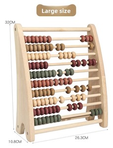 Jouets éducatifs personnalisés pour l'apprentissage des mathématiques, cadre de comptage <span class=keywords><strong>en</strong></span> <span class=keywords><strong>bois</strong></span> à 10 rangées, jouet d'apprentissage des mathématiques, <span class=keywords><strong>boulier</strong></span> pour enfants - Product Image 5