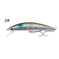 Leurre de pêche dur pour la traîne en haute mer, type Minnow, flottant à mi-mer, 120mm 41g, avec hameçon VMC et fil d'acier, pour la pêche en mer