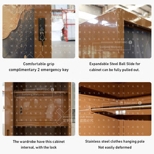 <span class=keywords><strong>Barato</strong></span> Knock Down Muebles de dormitorio Impresión Deslizante 2 Puertas Metal <span class=keywords><strong>Armario</strong></span> Almirah Acero Armarios <span class=keywords><strong>con</strong></span> cerradura - Product Image 3