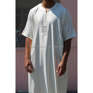 Vente en gros de robes islamiques marocaines pour hommes, livraison rapide, Dubai Thawb, robes musulmanes pour hommes - Product Image 4