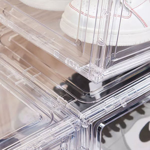 <span class=keywords><strong>Cajas</strong></span> <span class=keywords><strong>de</strong></span> Zapatos Magnéticas <span class=keywords><strong>Transparentes</strong></span> <span class=keywords><strong>de</strong></span> Acrílico al por Mayor, Tipo Cajón, Apilables, para Almacenamiento <span class=keywords><strong>de</strong></span> Zapatos Deportivos - Product Image 4