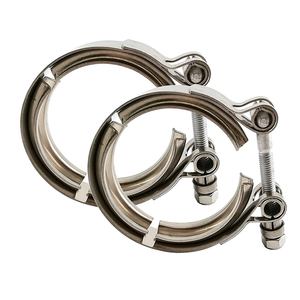Klem Band Jinwo Klem Turbocharger Tipe <span class=keywords><strong>V</strong></span> untuk Pipa Knalpot Mobil - Product Image 2