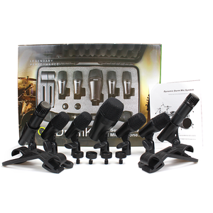 Kit de micros professionnels dynamiques pour caisse claire/tom 2025 – 7 micros pour instruments de <span class=keywords><strong>musique</strong></span>, <span class=keywords><strong>enregistrement</strong></span> PGA-DMK7, microphone de batterie PGA DrumKit7 - Product Image 1
