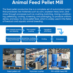 สายการผลิตเม็ดอาหารสัตว์อัตโนมัติ ระบบอัตโนมัติสำหรับข้าวโพด ถั่วเหลือง รำข้าว - Product Image 4
