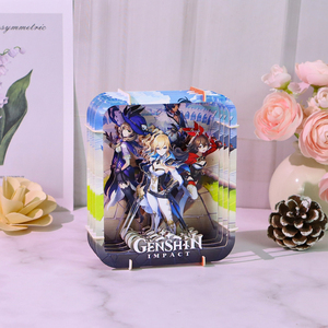 ตัวต่อกระดาษแข็งเลเซอร์คัท 4 ชั้น ตัวละครเกม Genshin Impact สำหรับตกแต่งโต๊ะทำงานและตู้โชว์สะสม - Product Image 4
