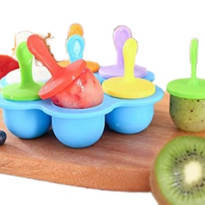 Best Selling Bpa Free Popsicle Mold for Baby DIY Ice <b>Maker</b> Silicone Ice <b>Cream</b> Mold - Product Image 2