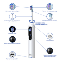 Vibrosonic Cepillo de dientes eléctrico Recargable Rusia Pantalla personalizada Smart Sonic Cepillo de dientes eléctrico