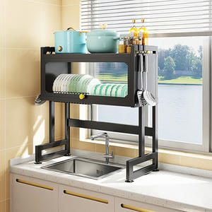 Estante <span class=keywords><strong>de</strong></span> almacenamiento <span class=keywords><strong>de</strong></span> cocina para el hogar a prueba <span class=keywords><strong>de</strong></span> polvo, palillos <span class=keywords><strong>de</strong></span> Metal, cuchillo, cuenco, organizador <span class=keywords><strong>de</strong></span> platos, fregadero, cesta, cuenco, estante para un acceso conveniente - Product Image 2