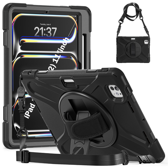 360 Rotating Shockproof Heavy Duty Rugged Protective Tablet ipad Case for Ipad Pro 11 11 Inch A3006 M4 2024