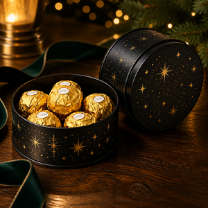 Custom Logo Empty <strong>Tin</strong> Cans Cookies Packaging Metal Box Seamless Lids Food Storage Round Metal <strong>Tins</strong> Box Snack Candy <strong>Tins</strong> - Product Image 5