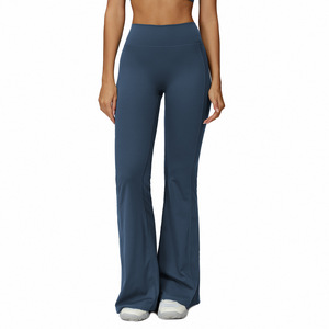 ดิสโก้ สปอร์ต โยคะ กางเกงขาบานเอวสูงรัดรูปยืดได้สี่ทิศทางเลกกิ้งขายาว ECK9308 2 - Product Image 3