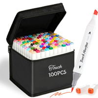 Ensemble de marqueurs à alcool à double pointe, 24 à 100 couleurs |   Pointes larges et fines avec étui de transport portable pour artistes, étudiants et illustration
