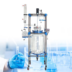 Ergonomic Design Glass Reactor Automatic 220V Reaction <b>Kettle</b> with Motor Core Components Easy Handling and Maintenance - Product Image 1