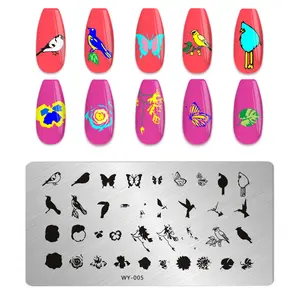 Wholesale Nail Art Plate Stainless Steel Nail Stamping Template For Printing Stencil Tools