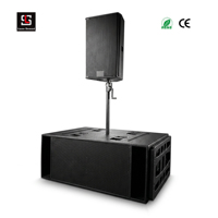 Double haut-parleur subwoofer 18'' étanche pour extérieur, équipement audio professionnel DJ, puissance de sortie 1600W, 4-8 ohms, en bois, 18 pouces