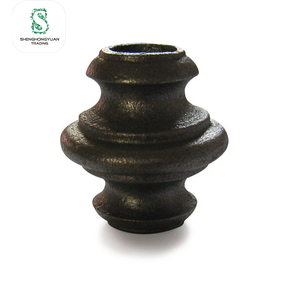 Puerta de hierro forjado, tachuelas forjadas decorativas, collares para valla, soporte, adornos fundidos, juntas - Product Image 1