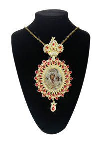 HT alliage de zinc pendentif orthodoxe croix de l'évêque poitrine de prêtre croix jésus saint george vierge <span class=keywords><strong>marie</strong></span> cadeau chrétien rituel religieux - Product Image 2