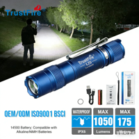 Lampe torche tactique TrustFire L2S en gros, 1050LM, étanche IPX8, lampe de poche portable EDC pour le camping en plein air, la randonnée et les situations d'urgence