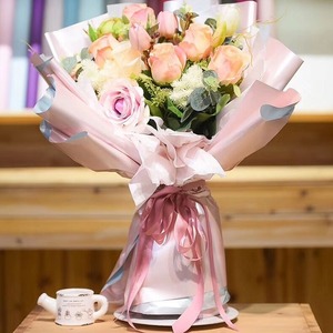 Papel de Envolver Flores Coreano Grueso de Color Metálico Brillante, Suministros para Floristería, Papel de Envolver Floral Impermeable - Product Image 3