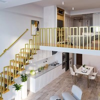 Rampe d'escalier moderne en métal noir : géométrie élégante et durabilité pour les escaliers contemporains