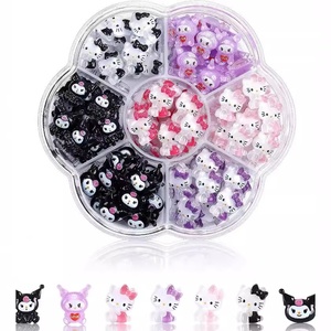 Kit de décoration d'ongles en boîte motif fleur de prunier de dessin animé, accessoires de manucure DIY, breloques pour salon, vente en gros, composants mixtes en vrac - Product Image 3