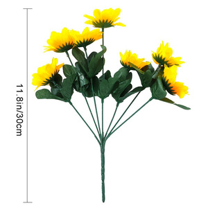 <b>Artificial</b> Sunflower <b>Bouquet</b> 7 Pieces High Simulation Plastic Silk Flowers For Home Wedding Decorations - Product Image 3