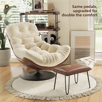 Fauteuil inclinable moderne en velours doux et confortable, idéal pour se reposer, chaise individuelle décontractée pour balcon, mobilier de maison rotatif
