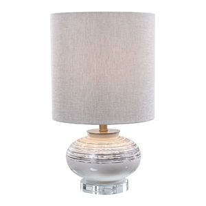 Two-Tone <b>Silver</b> & Brass Modern Minimalist Table <b>Lamp</b> | Sleek Mid-Century Lighting for Hotel Bedroom & Office - Product Image 3