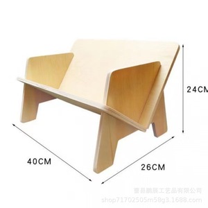Étagère de bureau en bois massif en forme de V, support de rangement créatif pour organiser le bureau - Product Image 5