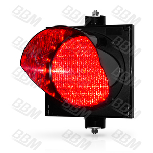Feu de signalisation solaire LED clignotant rouge et jaune de 200 mm (8 pouces) avec lentille en toile d'araignée - Product Image 3