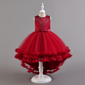 <span class=keywords><strong>Vestito</strong></span> da principessa per bambine di lusso per bambine costumi per feste di compleanno abito Tutu senza maniche - Product Image 5