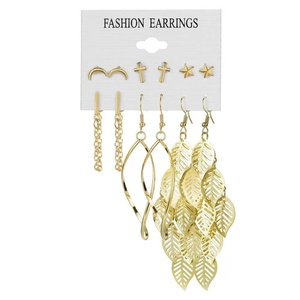 Juego de Aretes Colgantes de Aleación Chapados en Oro, Multi-estilo, con Mariposas e Imitación de Perlas, Joyería de Moda para Mujer, Uso Diario - Product Image 3