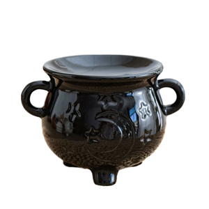 Quemador <span class=keywords><strong>de</strong></span> Aceite Aromático <span class=keywords><strong>de</strong></span> Cerámica Hecho a Mano Ecológico en Blanco y Negro, <span class=keywords><strong>Caldero</strong></span> Mágico, Tazón <span class=keywords><strong>de</strong></span> <span class=keywords><strong>Bruja</strong></span>, Estufa, Quemador <span class=keywords><strong>de</strong></span> Incienso, Jarra - Product Image 1