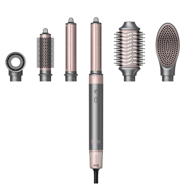 Lena 110000 RPM Brushless Motor Hair Wrap Styler Interchangeable Ionic Professional Hot Air Styler Hair Brush Hair Dryer