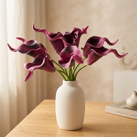 Bunga Calla Lily Buatan L-606, Bunga Plastik Mini Realistis, Tangkai 34cm, Warna Putih Pink Oranye, Dekorasi Pernikahan & Rumah