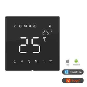 High Quality Smart Home Led Touch Screen ZigBee Smart Phone Wireless Control Room Thermostat Wall Switch
