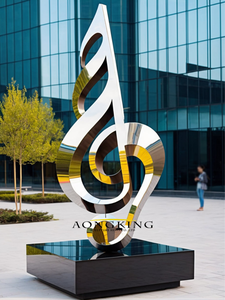 Statue d'avion en acier inoxydable à effet de filigrane, grande décoration de pelouse, technique de moulage en métal - Product Image 6