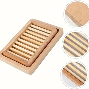 Vassoio per <span class=keywords><strong>sapone</strong></span> in legno naturale fatto a mano con Design moderno in legno massiccio <span class=keywords><strong>porta</strong></span> <span class=keywords><strong>sapone</strong></span> da bagno creativo per uso domestico e alberghiero - Product Image 1