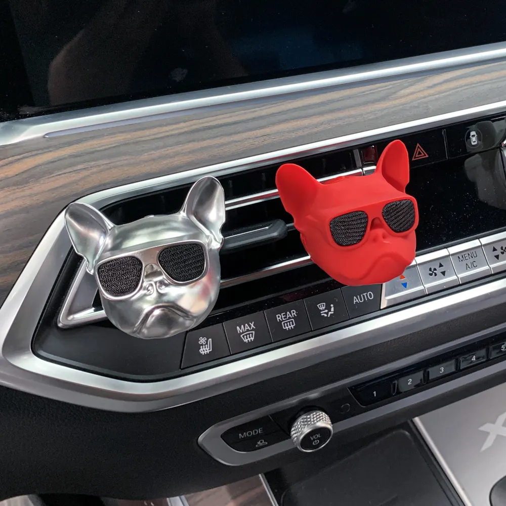 Car Bulldog Air Freshener Auto Aromatherapy Air Vent Perfume Clip Decoration Car Interior Accessories