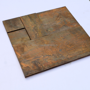 Ubin mosaik perunggu antik 3D mewah proyek komersial dinding 3D ubin mosaik logam tembaga - Product Image 5