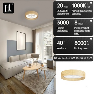 Modern 3-Color 18-Inch LED 6-Speed <b>Ceiling</b> Fans <b>Light</b> Smart Dimmable <b>Remote</b> <b>Control</b> Low Profile Bedroom Flush Mount DC Motor - Product Image 3