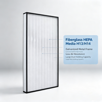 Filtro de Polvo Primario de Alta Eficiencia para HVAC, Personalizado, Nuevo, de Fibra de Vidrio, Pliegues Profundos, Tipo Placa, Hepa H14, Fabricante