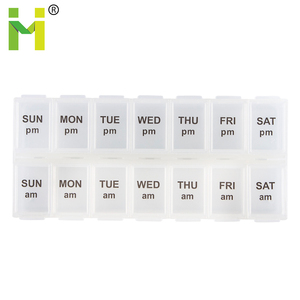 Hộp Đựng Thuốc Hàng Tuần Lớn <span class=keywords><strong>2</strong></span> Lần Một Ngày AM PM Hộp Đựng Thuốc, Hộp Đựng Thuốc Ban Đêm 7 Ngày - Product Image 6