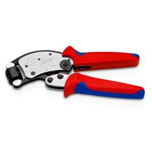 KNIPEX - 97 53 19 Twistor®Alicates de prensado autoajustables en T para casquillos de alambre con cabezal de troquel giratorio - Product Image 1